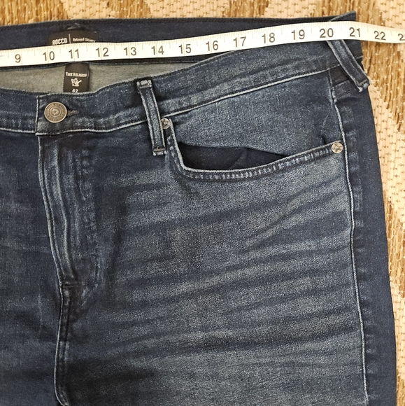 True Religion Jeans Men's Blue Denim Jeans Relaxed Skinny Rocco No Flap SE 42x33 - Picture 10 of 15